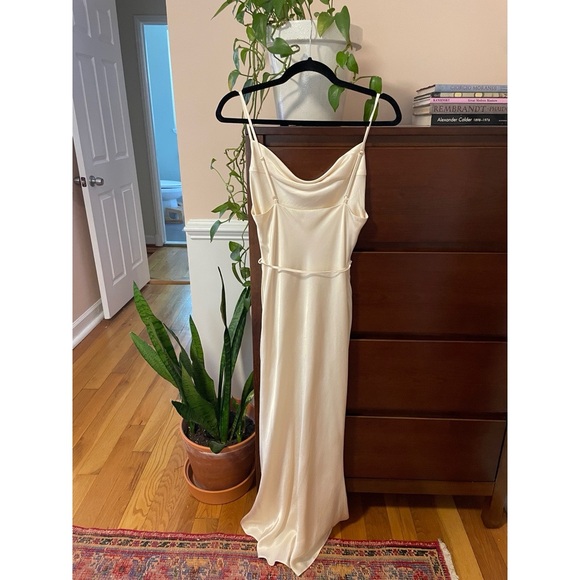 Shona Joy La Lune Bias Cowl Midi Dress in Cream size 6 - Picture 4 of 7